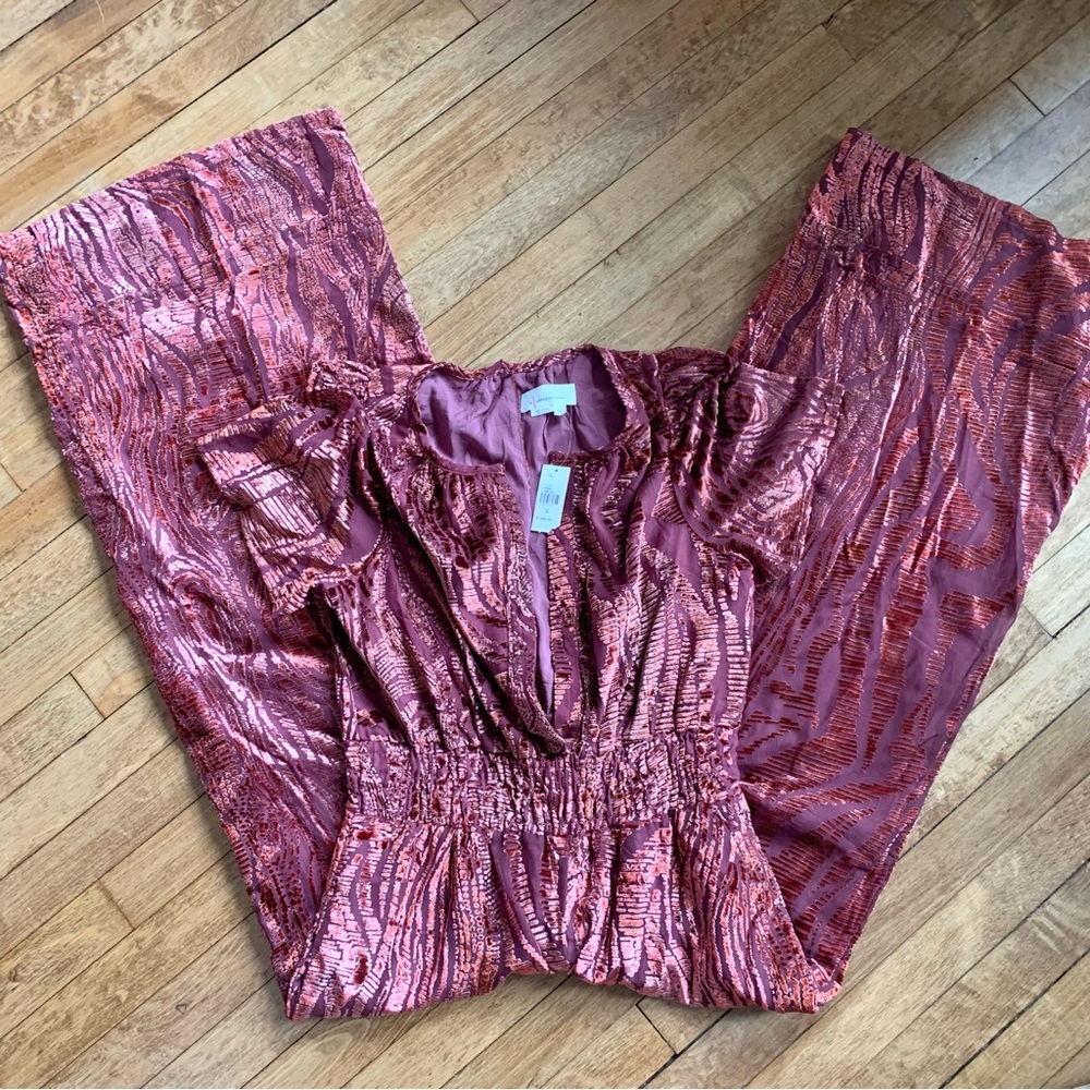 Anthropologie Wide Leg Romper Size M NWT